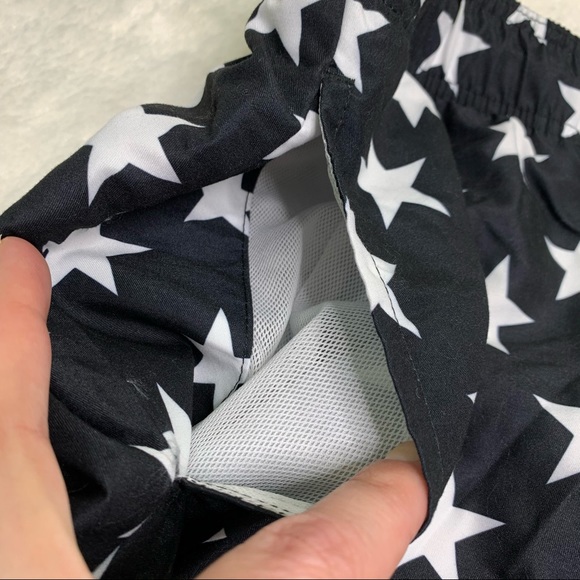 NEW Jake Austin Black & White Stars Swim Trunks Men’s XXL - Picture 3 of 6